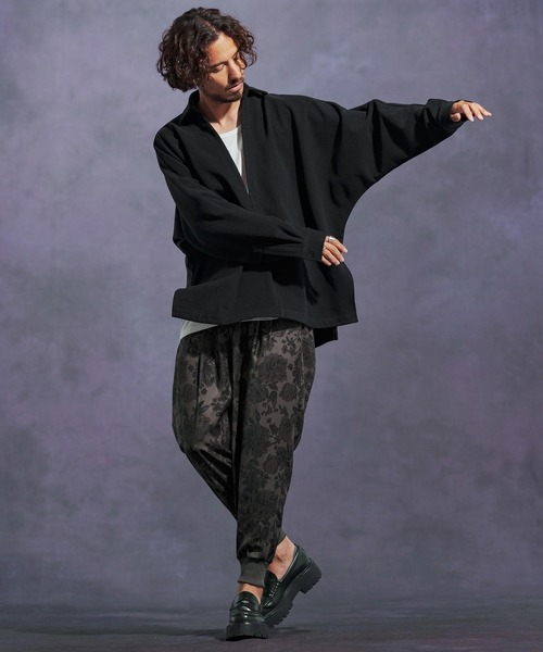 Jih Nunc（ジーヌンク）の「ms6172-ディープスキッパー起毛プルオーバーシャツ（シャツ/ブラウス・メンズ・グレー/ライトベージュ/ブラック・L/M/S）」の10枚目の写真