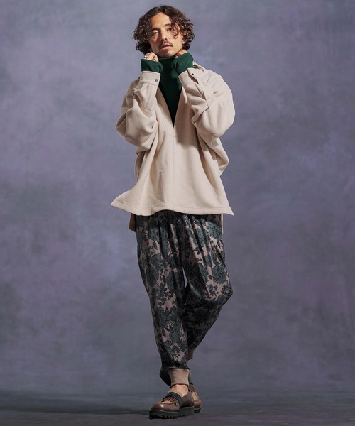 Jih Nunc（ジーヌンク）の「ms6172-ディープスキッパー起毛プルオーバーシャツ（シャツ/ブラウス・メンズ・グレー/ライトベージュ/ブラック・L/M/S）」の21枚目の写真