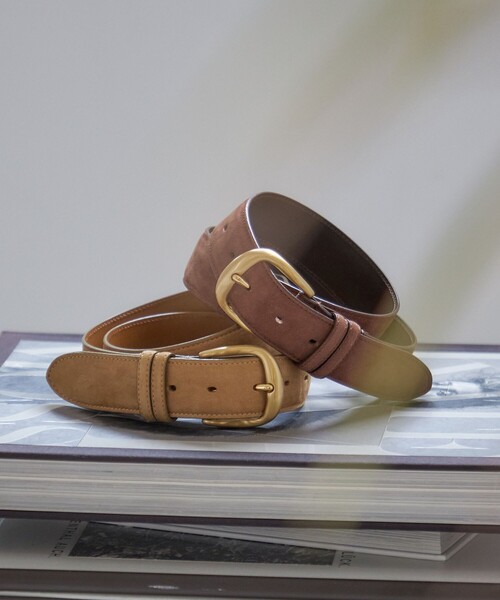 ヌバック レザー ボリューム バックル ベルト（ベルト）｜SHIPS