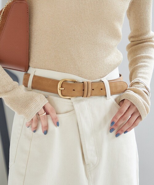 ヌバック レザー ボリューム バックル ベルト（ベルト）｜SHIPS