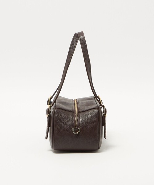 美品！オリーブグリーン ボストンバッグ retro_cylindrical_leather_bost