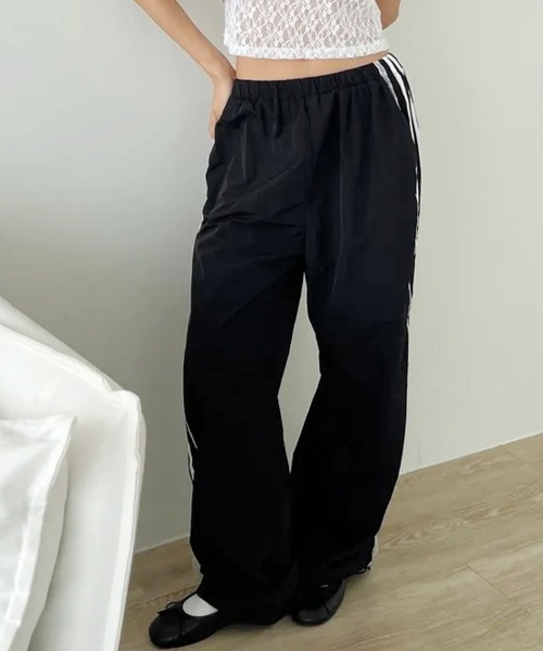 ReRe(リリ)の「ストライプデザインワイドパンツ(その他パンツ・レディース・ホワイト/ブラック・FREE)」の5枚目の写真