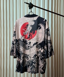 CALIFORNIA OUTFITTERS（カリフォルニア アウトフィッターズ）の「7B4【龍×和柄グラフィック】サムライモチーフ オープン 羽織 シャツ ジャケット（着物）」