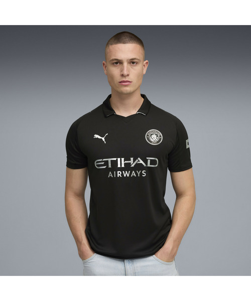 PUMA(プーマ)の「PUMA プーマ メンズ 2025-26 マンチェスターシティ FC アウェイ レプリカ 半袖(Tシャツ/カットソー・メンズ・ブラック・X-SMALL/MEDIUM/SMALL/X-LARGE/LARGE)」の1枚目の写真