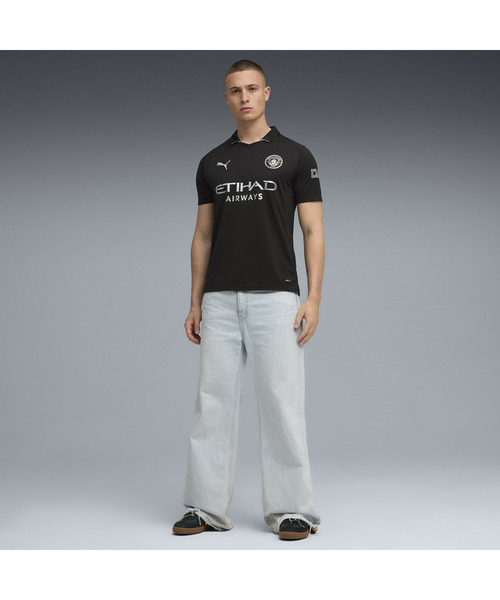 PUMA(プーマ)の「PUMA プーマ メンズ 2025-26 マンチェスターシティ FC アウェイ レプリカ 半袖(Tシャツ/カットソー・メンズ・ブラック・X-SMALL/MEDIUM/SMALL/X-LARGE/LARGE)」の3枚目の写真