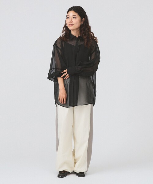 Ray BEAMS(レイビームス)の「レース キリカエ トラックパンツ(その他パンツ・レディース・オフホワイト/ネイビー・0/1)」の11枚目の写真