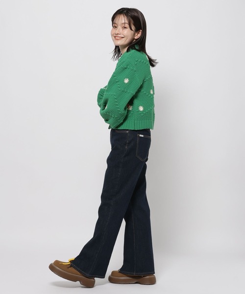 niko and...（ニコアンド）の「フラワー刺繍ラクリルカーディガン（カーディガン/ボレロ・レディース・ブラック/マスタード/グリーン・FREE）」の9枚目の写真