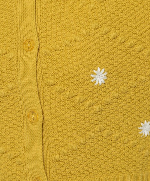 niko and...（ニコアンド）の「フラワー刺繍ラクリルカーディガン（カーディガン/ボレロ・レディース・ブラック/マスタード/グリーン・FREE）」の4枚目の写真