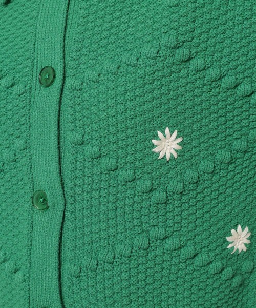 niko and...（ニコアンド）の「フラワー刺繍ラクリルカーディガン（カーディガン/ボレロ・レディース・ブラック/マスタード/グリーン・FREE）」の5枚目の写真