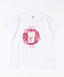 ROXY(���L�V�[)��MANEKI NEKO S/S TEE /���L�V�[�t�����g�v�����g����T�V���c(T�V���c/�J�b�g�\�[)