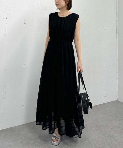 archives(アルシーヴ)の「レースノースリワンピース(ワンピース・レディース・アイボリー/ブラック・MEDIUM)」の2枚目の写真