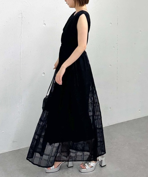 archives(アルシーヴ)の「レースノースリワンピース(ワンピース・レディース・アイボリー/ブラック・MEDIUM)」の8枚目の写真