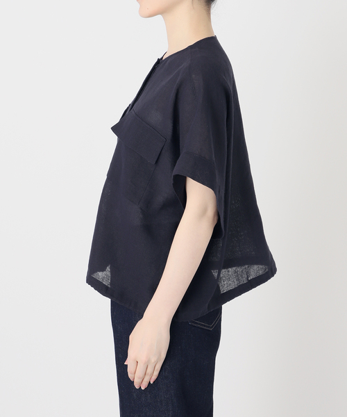 B.C STOCK(ベーセーストック)の「《追加》【WEB限定】手洗い可 / リネンブレンドメッシュSSドルマンブルゾン(その他アウター・レディース・ベージュ/ネイビー・FREE)」の19枚目の写真