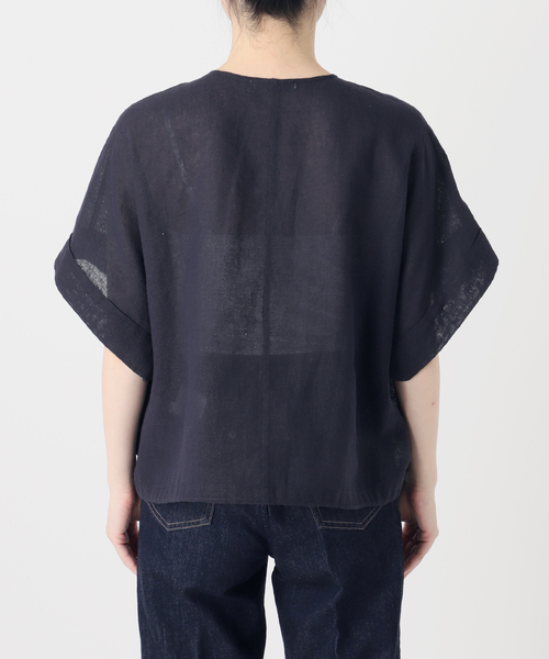 B.C STOCK(ベーセーストック)の「《追加》【WEB限定】手洗い可 / リネンブレンドメッシュSSドルマンブルゾン(その他アウター・レディース・ベージュ/ネイビー・FREE)」の20枚目の写真