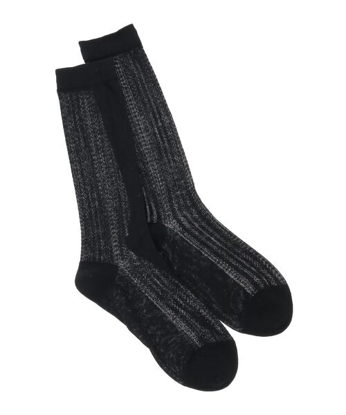 earth music&ecology(アースミュージックアンドエコロジー)の「レーシーソックス(ソックス/靴下・レディース・アイボリー/ブラック・23-25)」の9枚目の写真