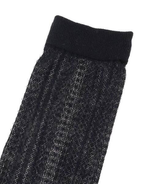 earth music&ecology(アースミュージックアンドエコロジー)の「レーシーソックス(ソックス/靴下・レディース・アイボリー/ブラック・23-25)」の7枚目の写真