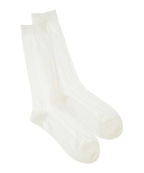 earth music&ecology(アースミュージックアンドエコロジー)の「レーシーソックス(ソックス/靴下・レディース・アイボリー/ブラック・23-25)」の4枚目の写真