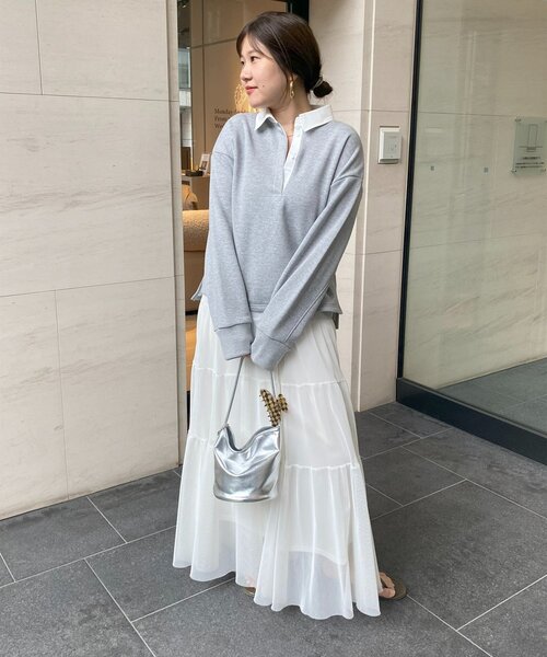 DouDou（ドゥドゥ）の「【インフルエンサー SAKURA企画】バケツ型ショルダーバッグmini（ショルダーバッグ・レディース・シルバー・FREE）」の2枚目の写真