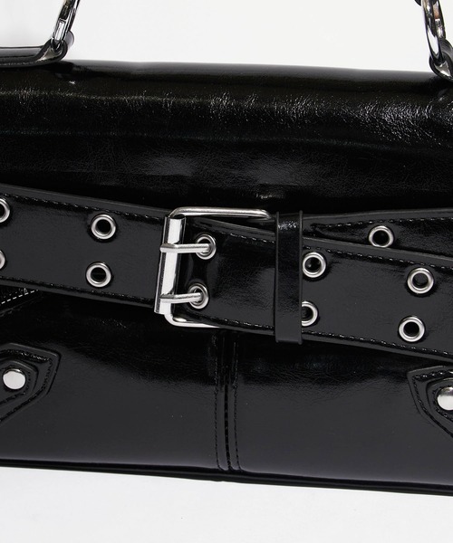 Chick（チック）の「Belt Design Shoulder Bag/ベルトデザインショルダーバッグ（ショルダーバッグ・レディース・シルバー/ブラック/ホワイト/レッド・FREE）」の21枚目の写真