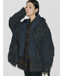 ジャケット・アウター EMODA セール】カットオフクロップドデニムジャケット（デニム
