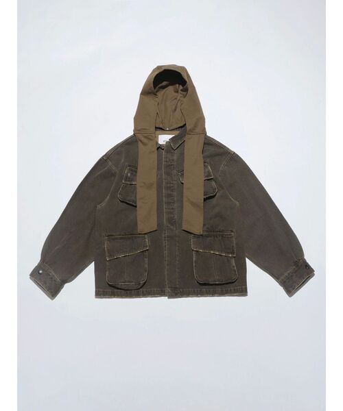 VEQUM(VEQUM)の「【VEQUM】BOXY DENIM BZ(ブルゾン・レディース・インディゴブルー/ブラウン・FREE)」の1枚目の写真