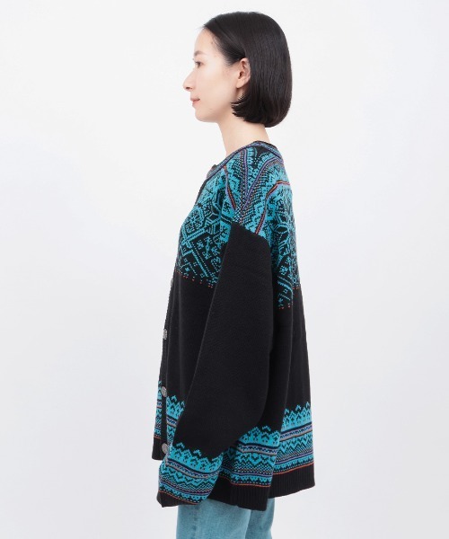 チチカカ（チチカカ）の「コンチョボタンニットカーディガン（カーディガン/ボレロ・メンズ・ブラック/ブラウン・FREE）」の4枚目の写真