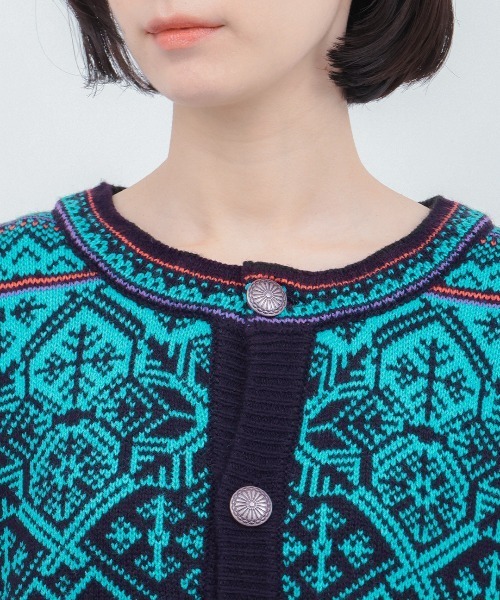 チチカカ（チチカカ）の「コンチョボタンニットカーディガン（カーディガン/ボレロ・メンズ・ブラック/ブラウン・FREE）」の6枚目の写真