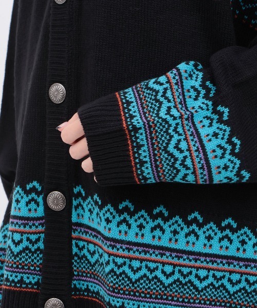 チチカカ（チチカカ）の「コンチョボタンニットカーディガン（カーディガン/ボレロ・メンズ・ブラック/ブラウン・FREE）」の7枚目の写真