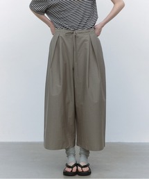 ELOOPS（イーループス）の「【ELOOPS】ハイウエスト コットンナイロン ワイドアンクル丈パンツ（その他パンツ）」