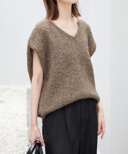 TRICOTS JEAN MARC(トリコットジーンマルク)の「《追加》TRICOTS JEAN MARC/トリコットジーンマルク VNベスト VARTOUI(ニット/セーター・レディース・ブラウン/ベージュ系その他・FREE)」の2枚目の写真