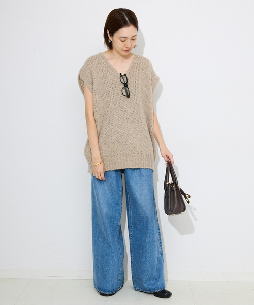 TRICOTS JEAN MARC(トリコットジーンマルク)の「《追加》TRICOTS JEAN MARC/トリコットジーンマルク VNベスト VARTOUI(ニット/セーター・レディース・ブラウン/ベージュ系その他・FREE)」の3枚目の写真