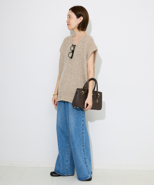 TRICOTS JEAN MARC(トリコットジーンマルク)の「《追加》TRICOTS JEAN MARC/トリコットジーンマルク VNベスト VARTOUI(ニット/セーター・レディース・ブラウン/ベージュ系その他・FREE)」の4枚目の写真