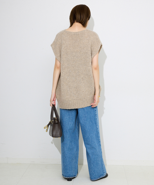 TRICOTS JEAN MARC(トリコットジーンマルク)の「《追加》TRICOTS JEAN MARC/トリコットジーンマルク VNベスト VARTOUI(ニット/セーター・レディース・ブラウン/ベージュ系その他・FREE)」の6枚目の写真
