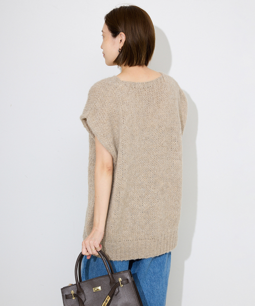 TRICOTS JEAN MARC(トリコットジーンマルク)の「《追加》TRICOTS JEAN MARC/トリコットジーンマルク VNベスト VARTOUI(ニット/セーター・レディース・ブラウン/ベージュ系その他・FREE)」の9枚目の写真