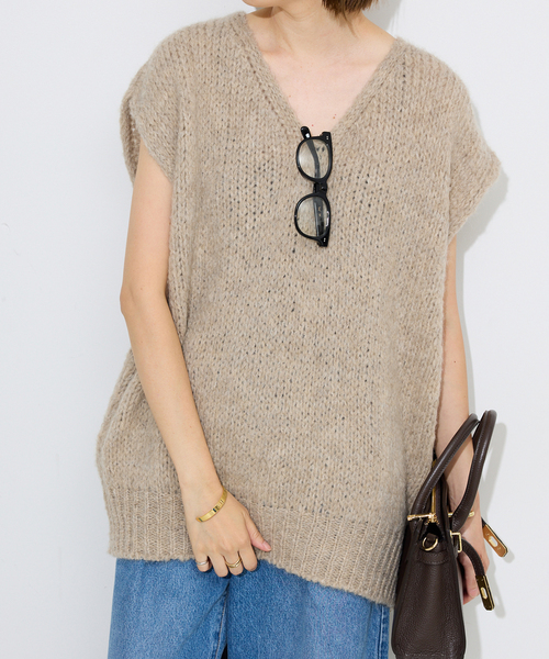 TRICOTS JEAN MARC(トリコットジーンマルク)の「《追加》TRICOTS JEAN MARC/トリコットジーンマルク VNベスト VARTOUI(ニット/セーター・レディース・ブラウン/ベージュ系その他・FREE)」の10枚目の写真