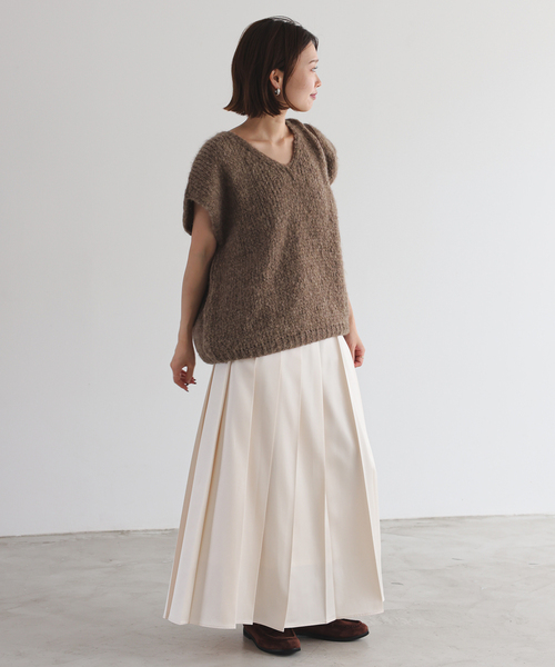 TRICOTS JEAN MARC(トリコットジーンマルク)の「《追加》TRICOTS JEAN MARC/トリコットジーンマルク VNベスト VARTOUI(ニット/セーター・レディース・ブラウン/ベージュ系その他・FREE)」の19枚目の写真