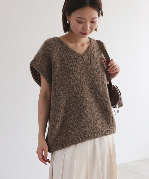 TRICOTS JEAN MARC(トリコットジーンマルク)の「《追加》TRICOTS JEAN MARC/トリコットジーンマルク VNベスト VARTOUI(ニット/セーター・レディース・ブラウン/ベージュ系その他・FREE)」の22枚目の写真