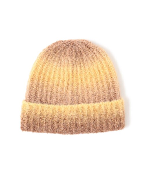 BEAMS HEART（ビームスハート）の「【ユニセックス】アソート グラデーション ニット帽（ニットキャップ/ビーニー・メンズ・ベージュ/ブラウン・ONE SIZE）」の4枚目の写真