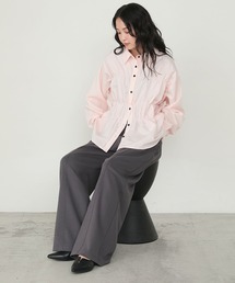 【forksy.】ルーズシルエットカットワイドカーブパンツ