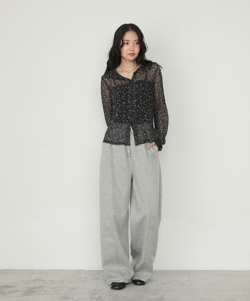 forksy.】ルーズシルエットカットワイドカーブパンツ forksy.│MONO