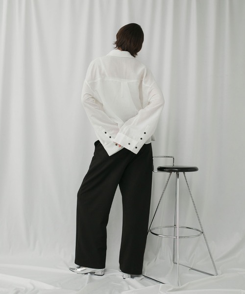 forksy.（フォルクシー）の「【forksy.】ルーズシルエットカットワイドカーブパンツ（スウェットパンツ・レディース・ブラウン/チャコール/杢グレー/ブラック・FREE）」の17枚目の写真