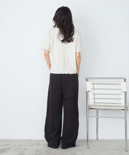 forksy.(フォルクシー)の「【forksy.】ルーズシルエットカットワイドカーブパンツ(スウェットパンツ・レディース・ブラウン/チャコール/杢グレー/ブラック・FREE)」の17枚目の写真