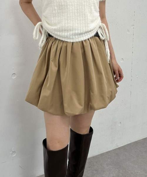 セール】ベルト付きバルーンミニスカート（スカート）｜archives