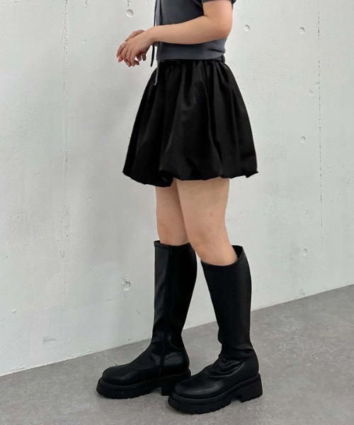 archives（アルシーヴ）の「ベルト付きバルーンミニスカート（スカート・レディース・ベージュ/ブラック・MEDIUM）」の17枚目の写真