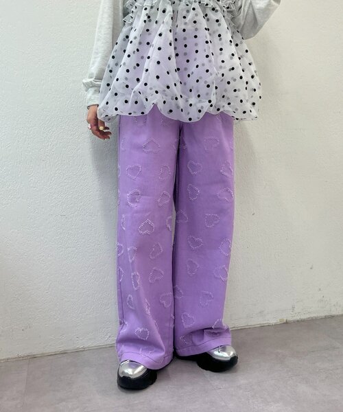 【25AW】【2サイズ展開】ハートジャガードデニムパンツ