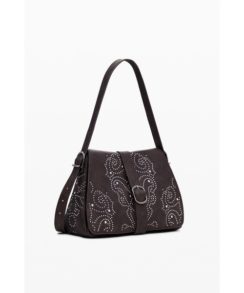 Desigual(デシグアル)の「Studded paisley shoulder bag / スタッドペイズリーショルダーバッグ(ハンドバッグ・レディース・ブラウン・FREE)」の1枚目の写真