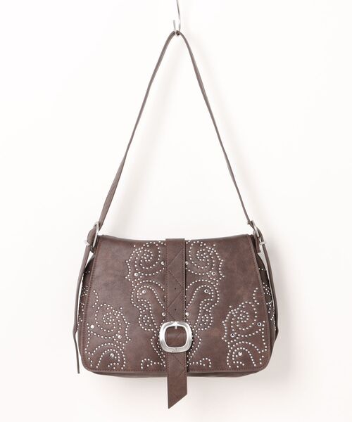 Desigual(デシグアル)の「Studded paisley shoulder bag / スタッドペイズリーショルダーバッグ(ハンドバッグ・レディース・ブラウン・FREE)」の9枚目の写真