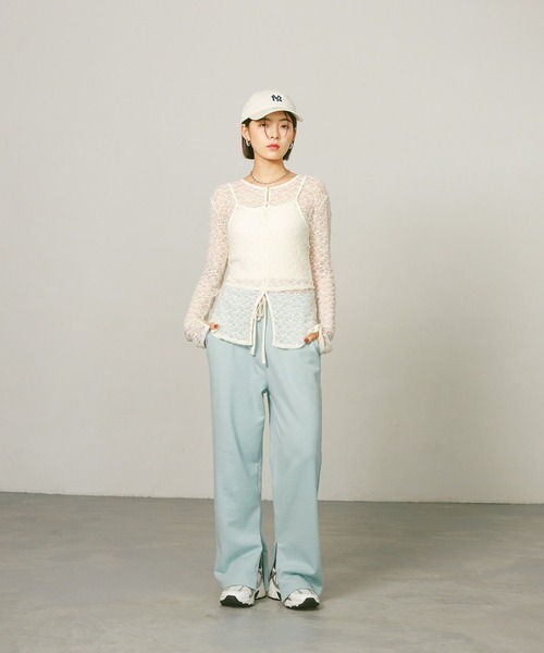 BAYFLOW（ベイフロー）の「ジップ付きスウェットパンツ（その他パンツ・レディース・アイボリー/ブルー/グレー・FREE）」の4枚目の写真