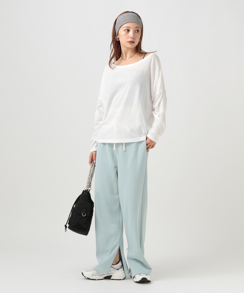 BAYFLOW（ベイフロー）の「ジップ付きスウェットパンツ（その他パンツ・レディース・アイボリー/ブルー/グレー・FREE）」の19枚目の写真