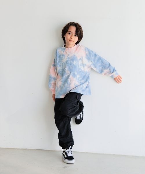 BAYFLOW（ベイフロー）の「[ウエスト調整可☆通学にも♪]ワイドカーゴパンツ(KIDS)（カーゴパンツ・キッズ・カーキ/ブラック/ラベンダー・150cm/140cm/130cm/120cm/110cm）」の9枚目の写真